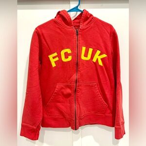 Vintage French Connection Red Zip Up Sweater